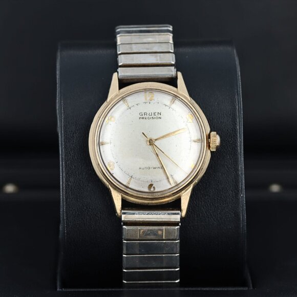 Gruen Precision Automatic 33mm Arabic Dial on Stainless Steel Bracelet